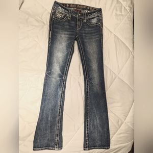 NWOT Rock Revival Rhinestone Bootcut Yui Jeans 26